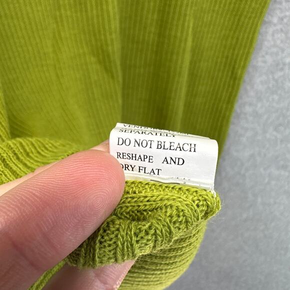 Newport News Sweater Dress Womens Size S Green 100% Acrylic Turtleneck Ribbed - Picture 7 of 11